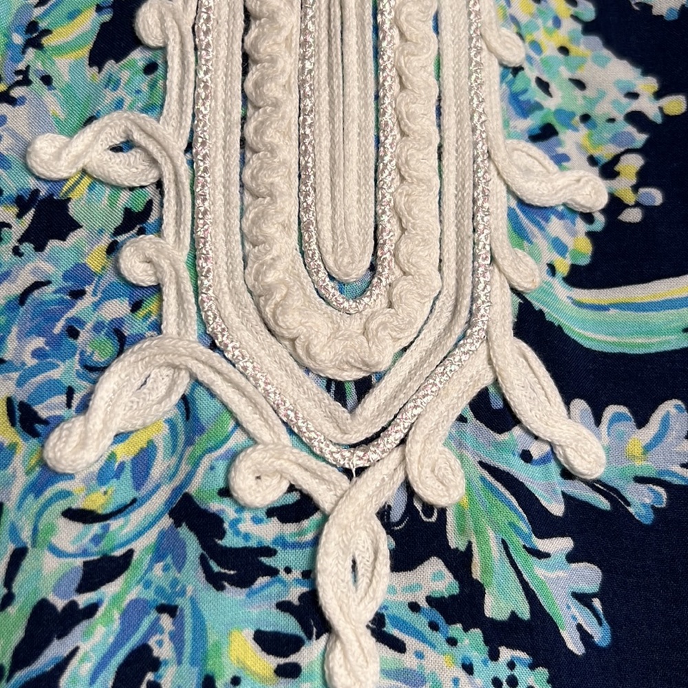 NWOT LILLY PULITZER navy dress with embellishments XL